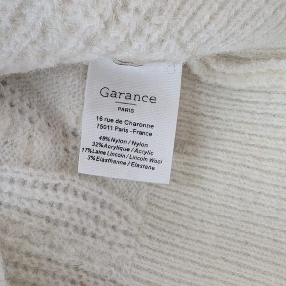 Garance by Garance Dore White Cozy Cardigan sz L - Picture 6 of 7